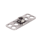 MSP - Rectangular Master-Plate® glueable insert  - 316L stainless steel. Simplified view