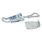 SRG25 - Adjustable latch clamp with catch-plate - Span adjustable from 96mm to 121.7mm. Simplified view