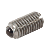 BPMC - Stainless steel slotted spring plunger - with ceramic ball tip