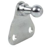 COGss - Surface mounting plate - for ball joint - Stainless steel - Simplified view