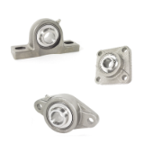 Stainless steel flange units and pillow blocks