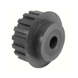 Moulded plastic T-type pulleys