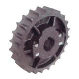 PT881 - Drive sprocket for plate chain - Stainless steel - 881 TAB range - Simplified drawing