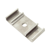 GMK17-BR - Clamp for round channel - Stainless steel. Simplified drawing
