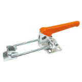 SEH - Horizontal stirrup toggle clamp - Secure with a hook - In steel or stainless steel - Simplified view