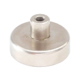 PLT - Magnetic stud with threaded hole - Ferrite - Simplified view