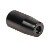 PCM - Fixed cylindrical handle - Black Duroplast. Simplified view