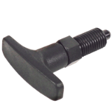 PITA / PITB - INDEX bolt with T handle - Steel - thermoplastic