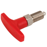 PITAss / PITBss - INDEX bolt with T handle - Stainless steel - thermoplastic