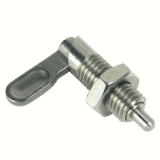 DIV/SS - Index bolt - Stainless steel - Turn to unlock. Simplified drawing