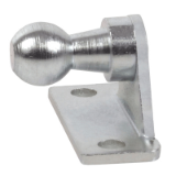 CNGss - Right angled mounting plate - For ball joint - Stainless steel - Simplified view