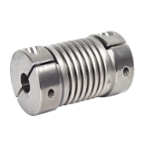 MFBSc - Bellows coupling  -clamp fixing - Stainless steel - Torque: 0.5 to 3Nm