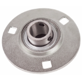 BPFss - Pressed stainless steel bearing for light loads - Flange with 3 mounting holes. Simplified view