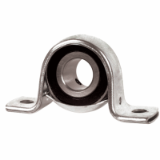 BPPss - Pressed stainless steel bearing for light loads - 2 mounting holes. Simplifed view