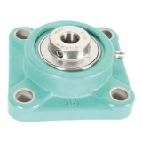UCF / PBT - Flange unit - Polymer and stainless steel - Base with 4 mounting points