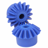 MEB - Moulded plastic bevel gear (blue nylon), Ratio 1:1 - Moulded plastic bevel gear (blue nylon), Ratio 1:1  , Serie Food industry