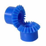 ZB - 1:1 nylon - Engrenage conique plastique, Rapport 1:1 - Représentation simplifiée