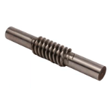 SW/SWH/ZSW 0.4 - Worm with shaft - Steel or machined plastic - Module 0.4 - Pitch 1.257mm