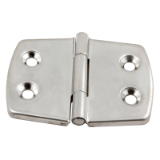 CHAM - Marine hinge for welding/screw mounting - For built in doors. Simplified view